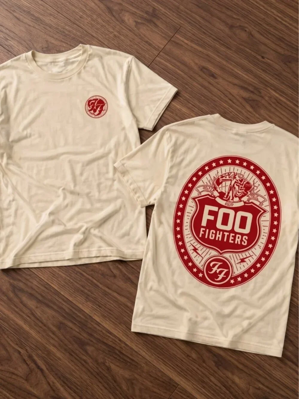 Foo Fighters Rock N Roll Skull Tour 2026 Double Sided Concert T-Shirt Reprint